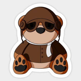 Aviator Teddy Bear Sticker